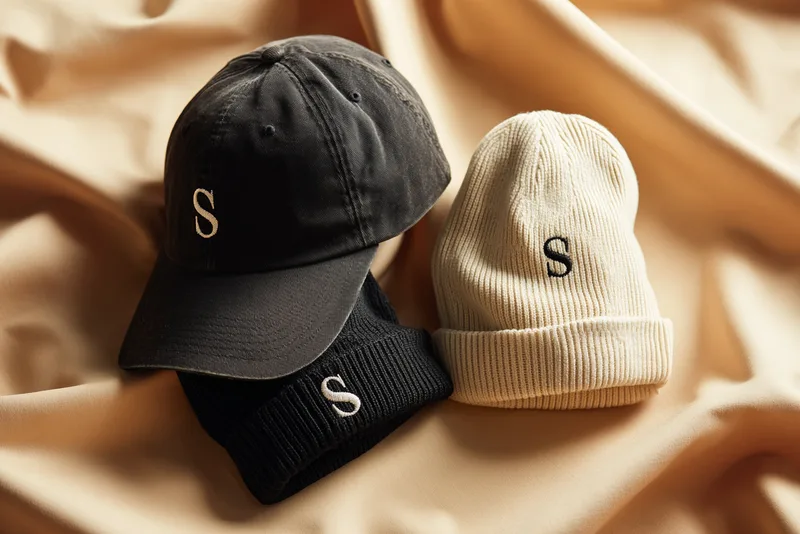 STS-CAP · Trio — Ink / bone / knit