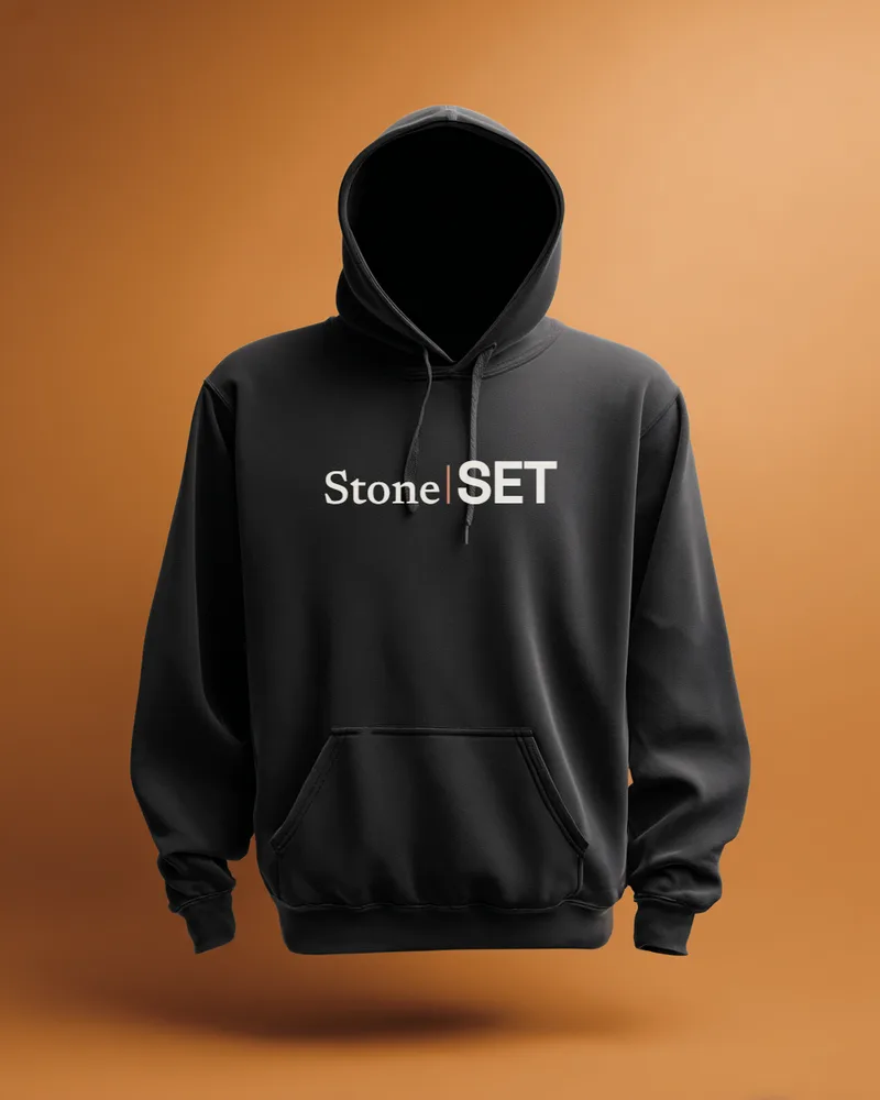 STS-H03 · Lockup — Black / bone