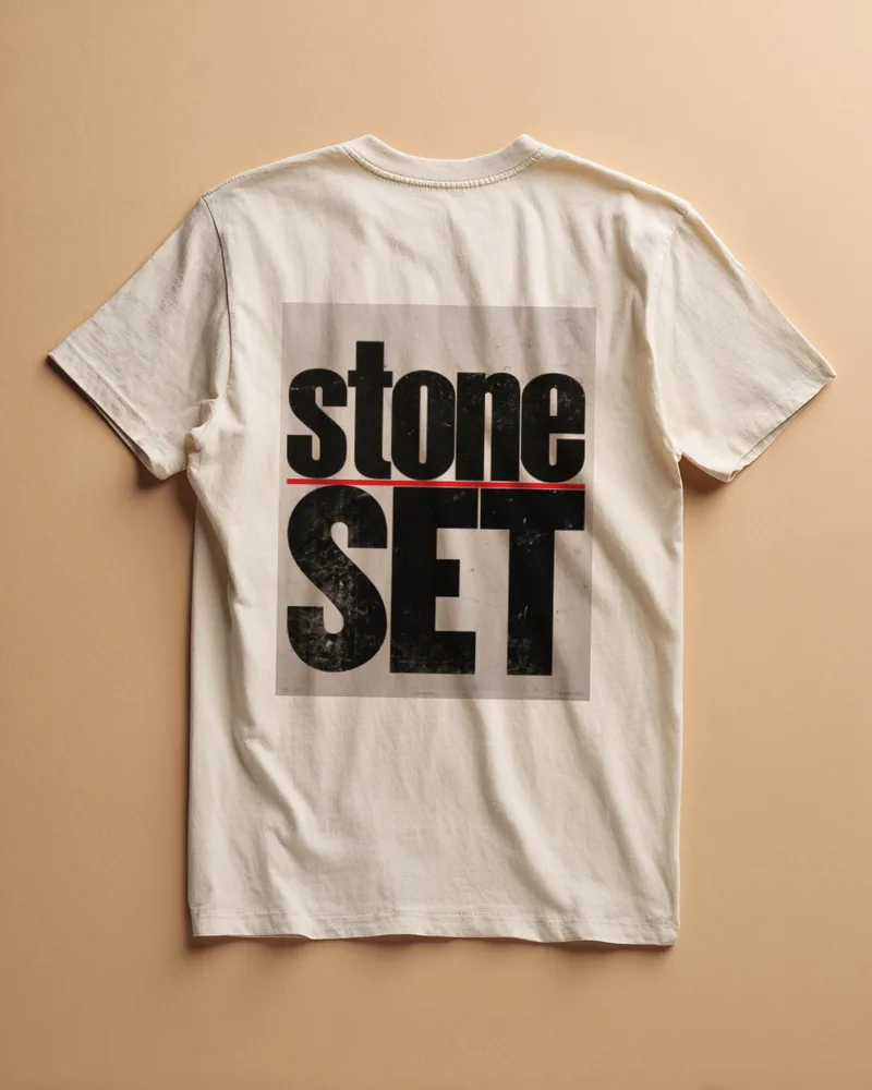 PST-05 · Letterpress Tee — Bone