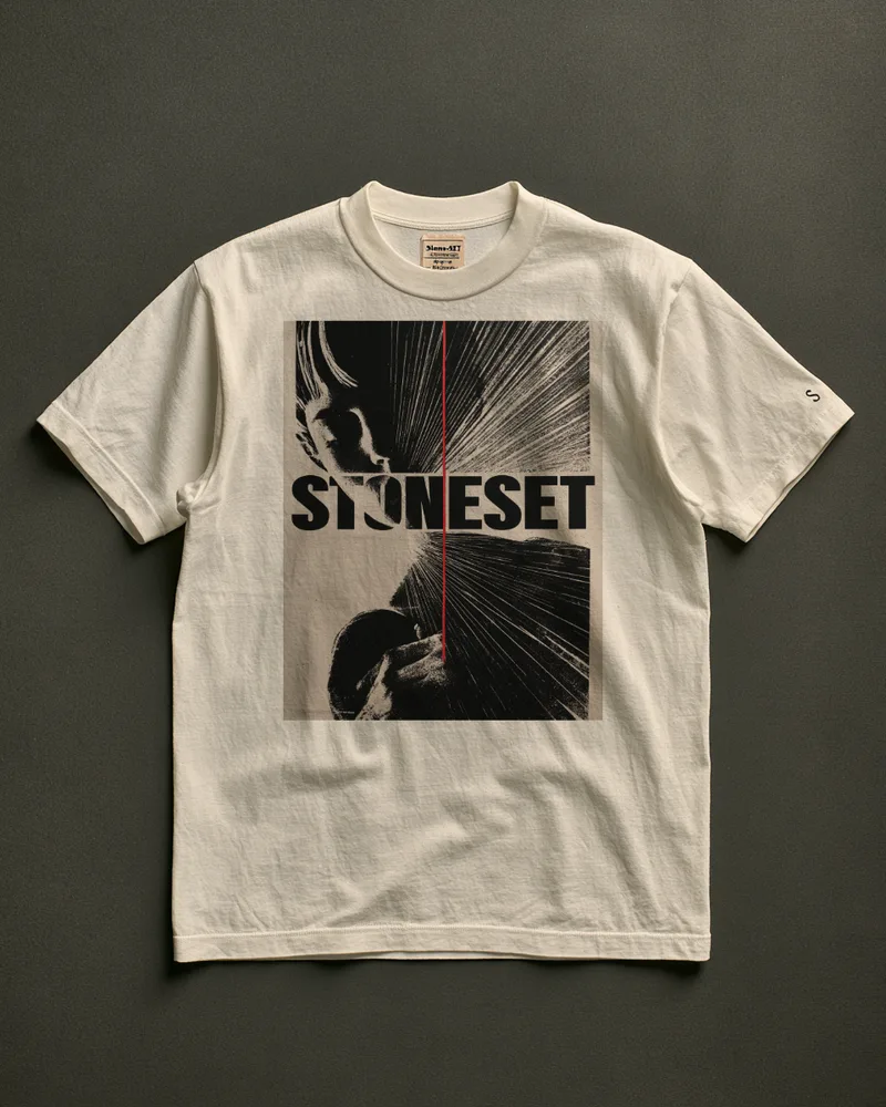 PST-02 · Red Rule Tee — White